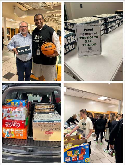 Firm attorneys providing dinner for the North Hall Basketball Program